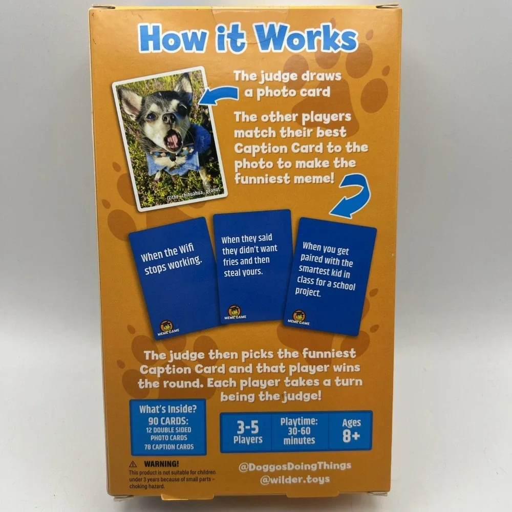 Doggos Doing Things - Meme Game - 3-5 Players - family friendly fun - NEW